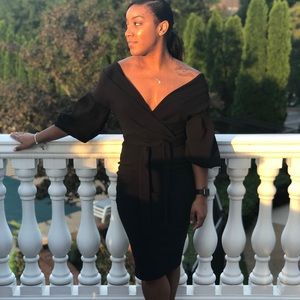 Off the Shoulder Midi Dress